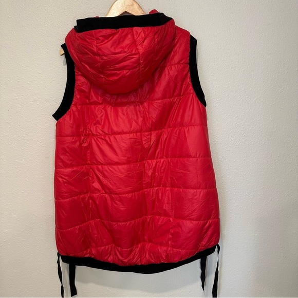 Red Quilted Vest with Black Accents - Picture 11 of 12